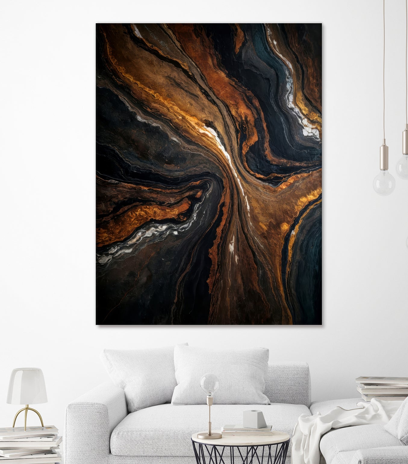Golden Tones In Dark Stone by Alpenglow Workshop on GIANT ART - abstract abstract art