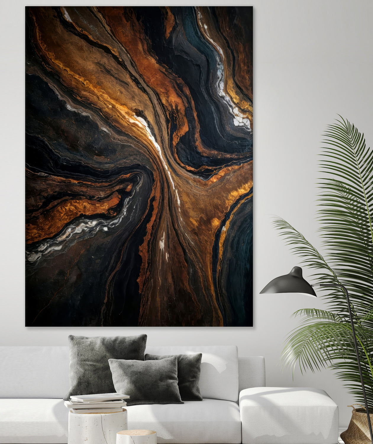 Golden Tones In Dark Stone by Alpenglow Workshop on GIANT ART - abstract abstract art