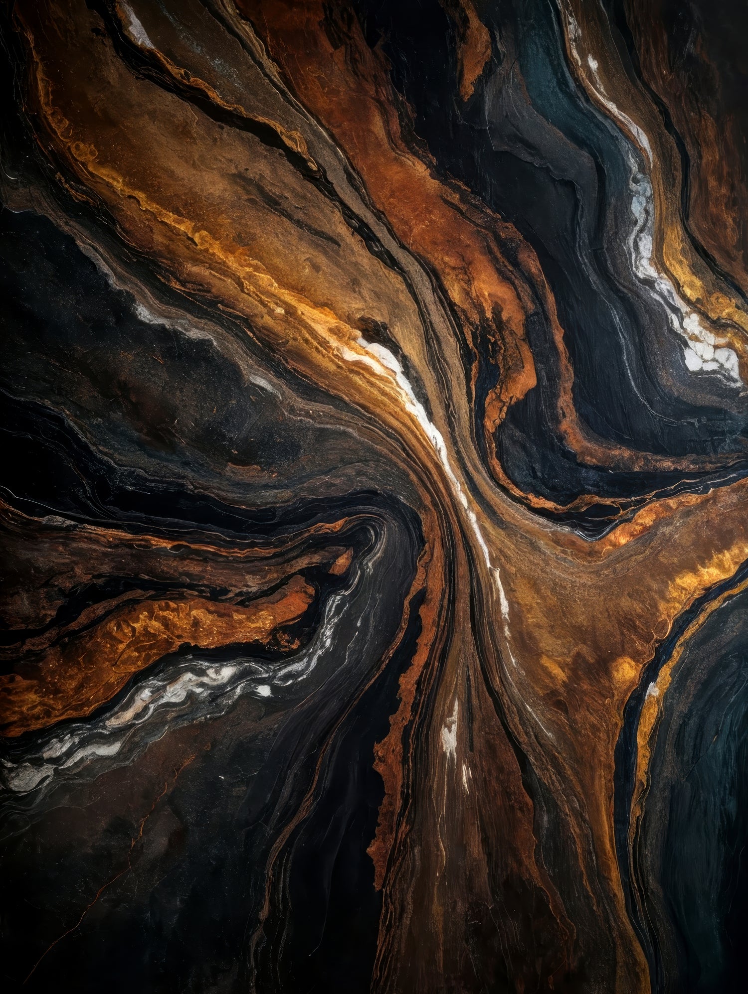 Golden Tones In Dark Stone by Alpenglow Workshop on GIANT ART - abstract abstract art