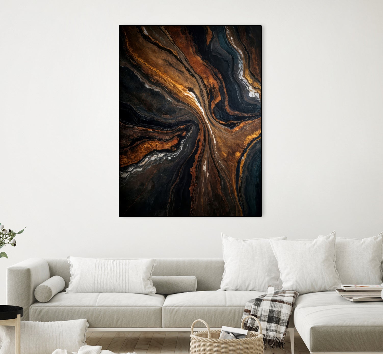 Golden Tones In Dark Stone by Alpenglow Workshop on GIANT ART - abstract abstract art