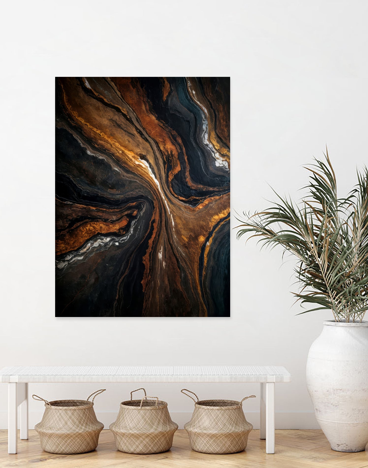 Golden Tones In Dark Stone by Alpenglow Workshop on GIANT ART - abstract abstract art