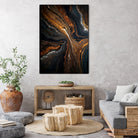 Golden Tones In Dark Stone by Alpenglow Workshop on GIANT ART - abstract abstract art