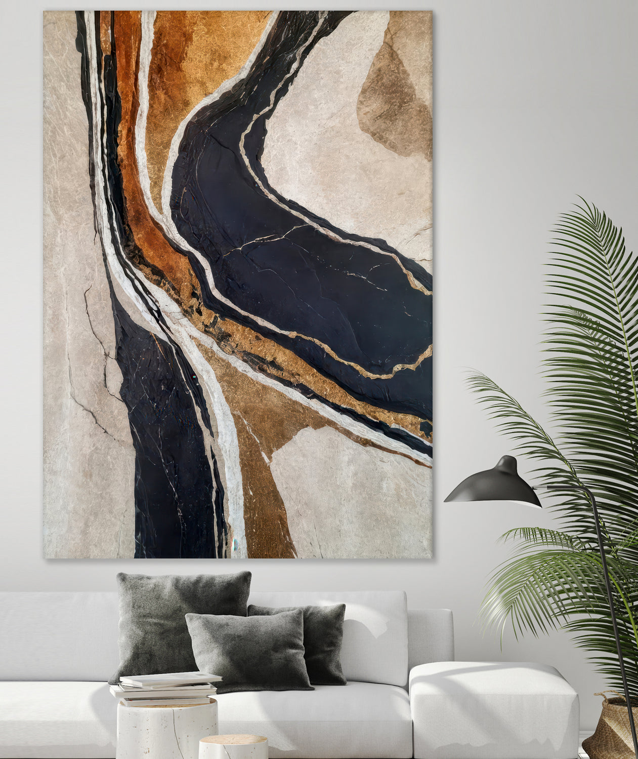 Textured Earth In Black and Gold by Alpenglow Workshop on GIANT ART - aesthetic abstract aesthetic