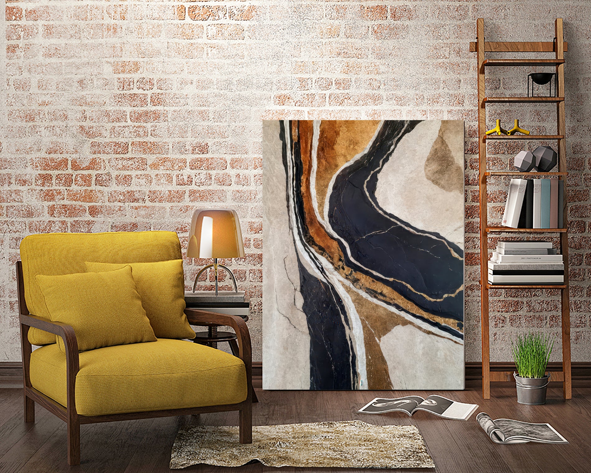 Textured Earth In Black and Gold by Alpenglow Workshop on GIANT ART - aesthetic abstract aesthetic