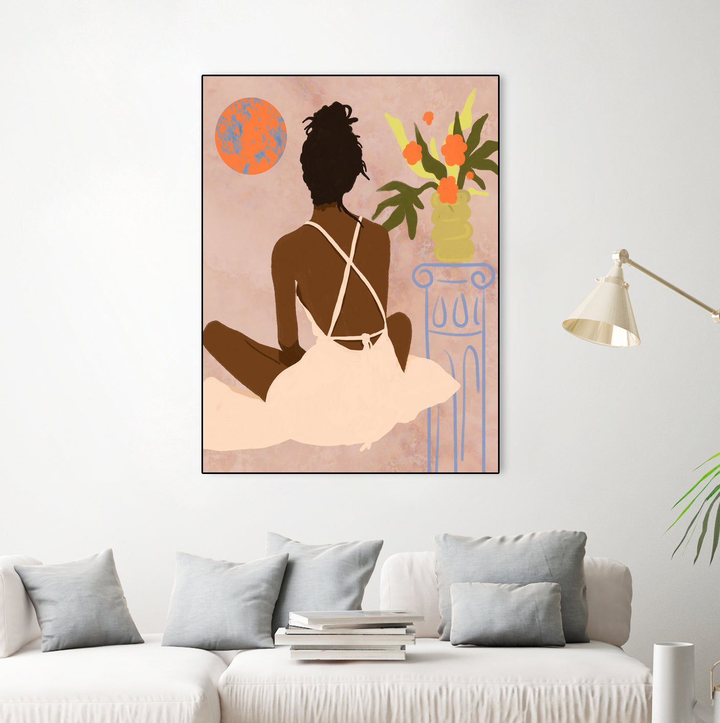 Gazing into the Abyss by Kintsugi99 on GIANT ART - orange  framed canvas