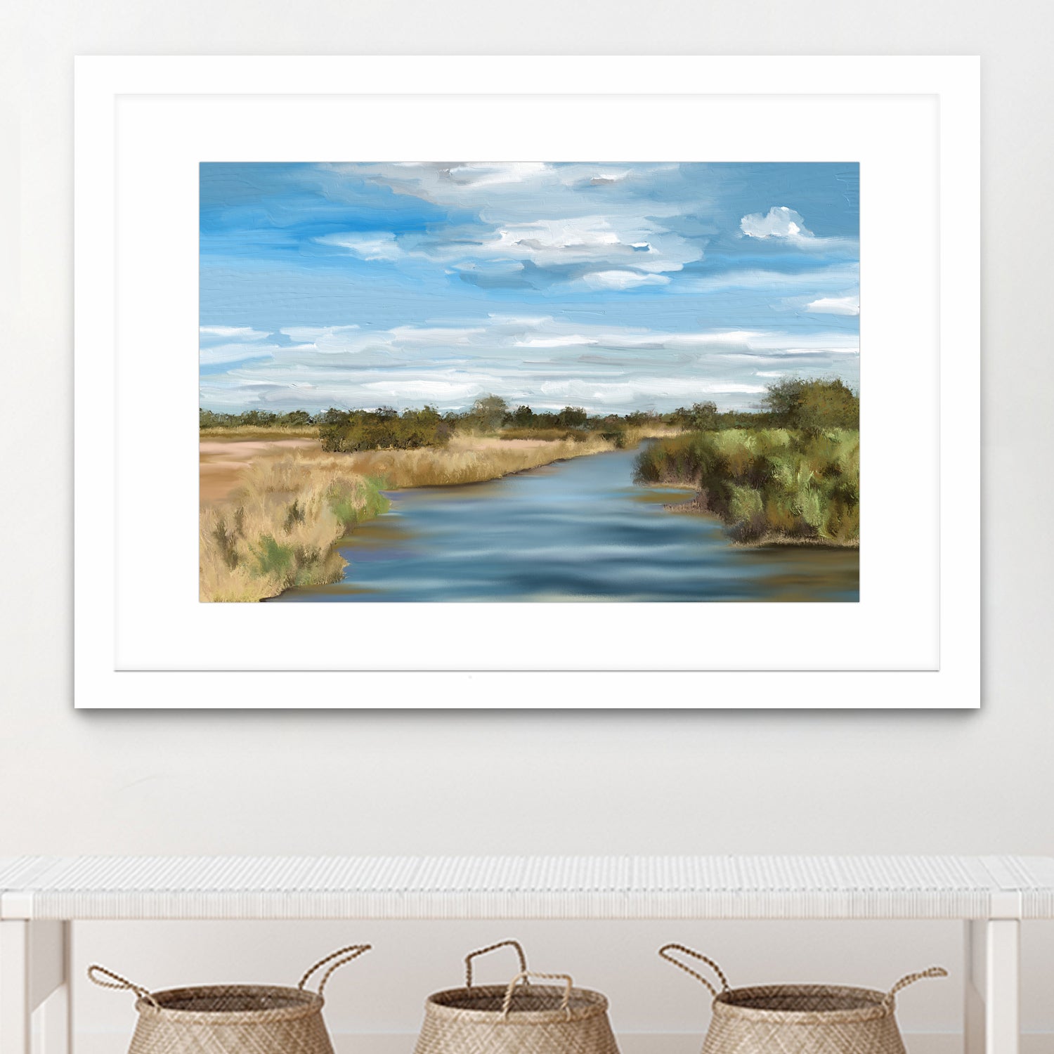 River of Reeds, Botswana by Jenna Alheit on GIANT ART - green landscape 