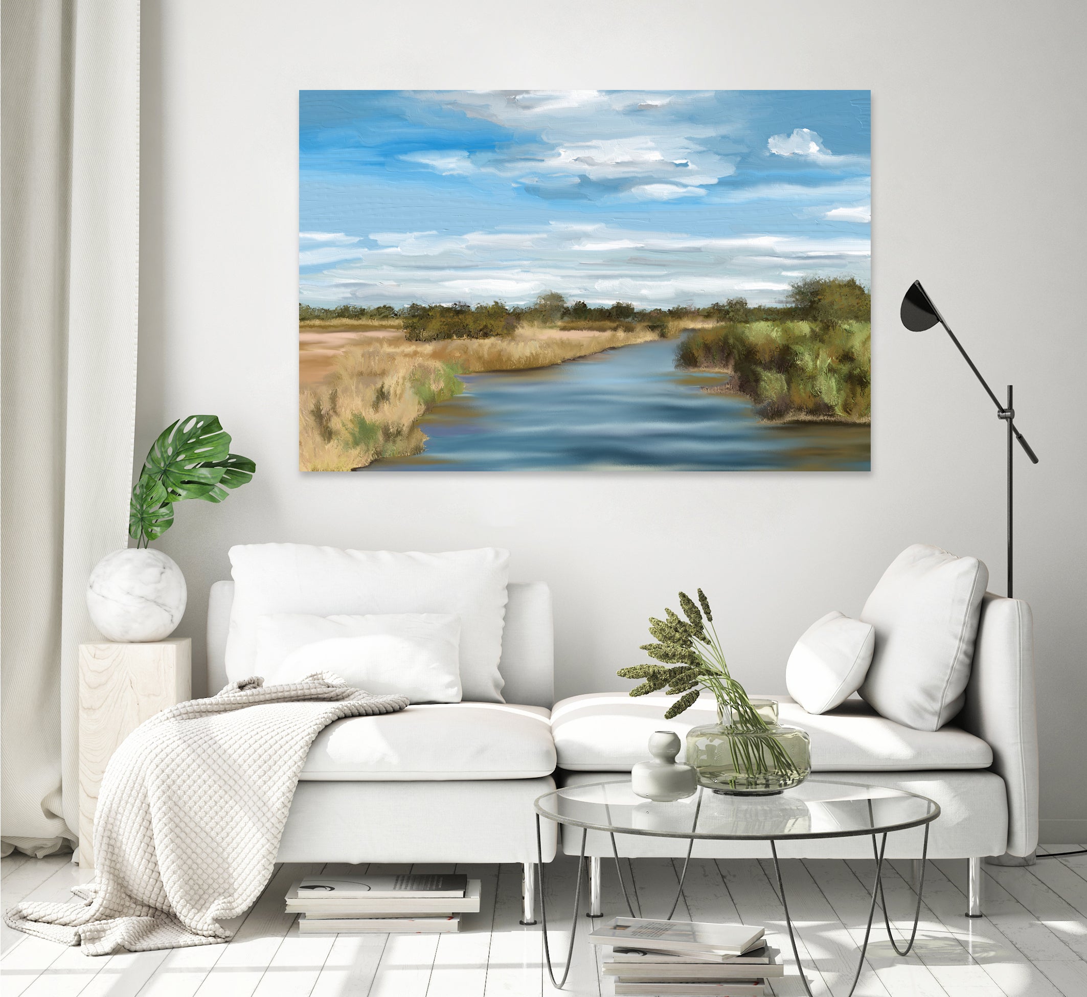 River of Reeds, Botswana by Jenna Alheit on GIANT ART - green landscape 