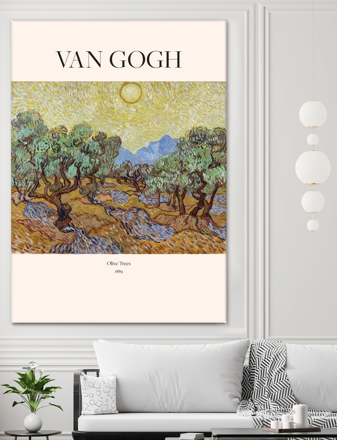 Olive Trees (1889) by Vincent Van Gogh on GIANT ART - landscape text