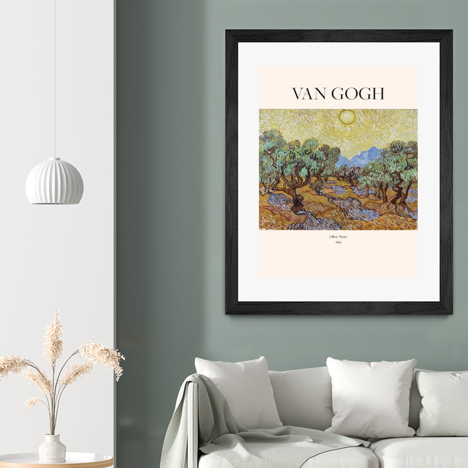 Olive Trees (1889) by Vincent Van Gogh on GIANT ART - landscape text