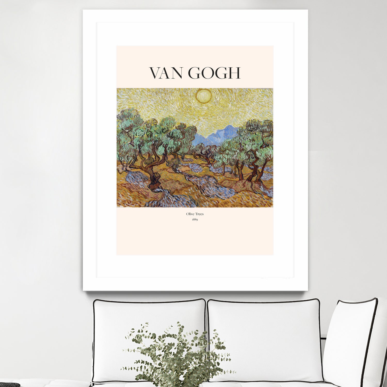 Olive Trees (1889) by Vincent Van Gogh on GIANT ART - landscape text