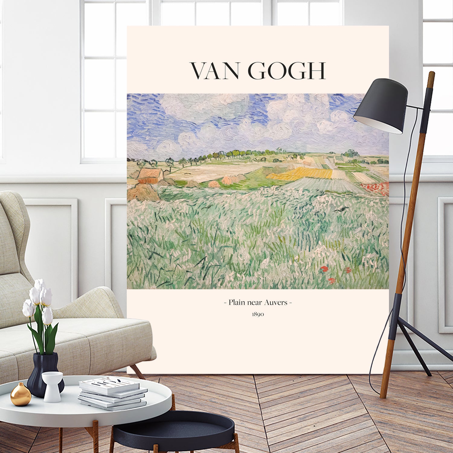 Plain Near Auvers by Vincent Van Gogh on GIANT ART - landscape text