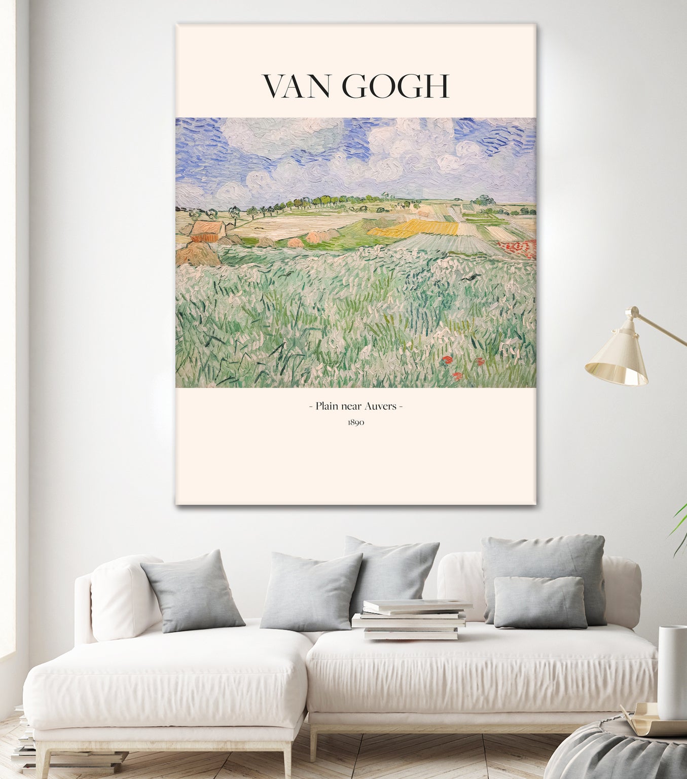 Plain Near Auvers by Vincent Van Gogh on GIANT ART - landscape text