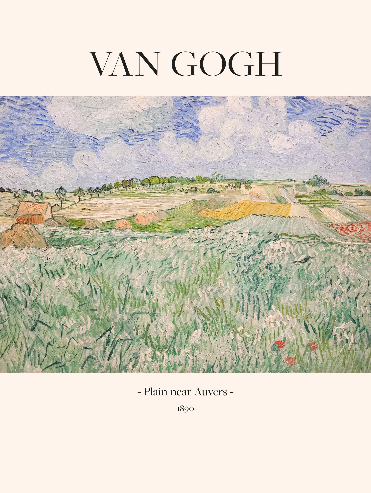 Plain Near Auvers by Vincent Van Gogh on GIANT ART - landscape text