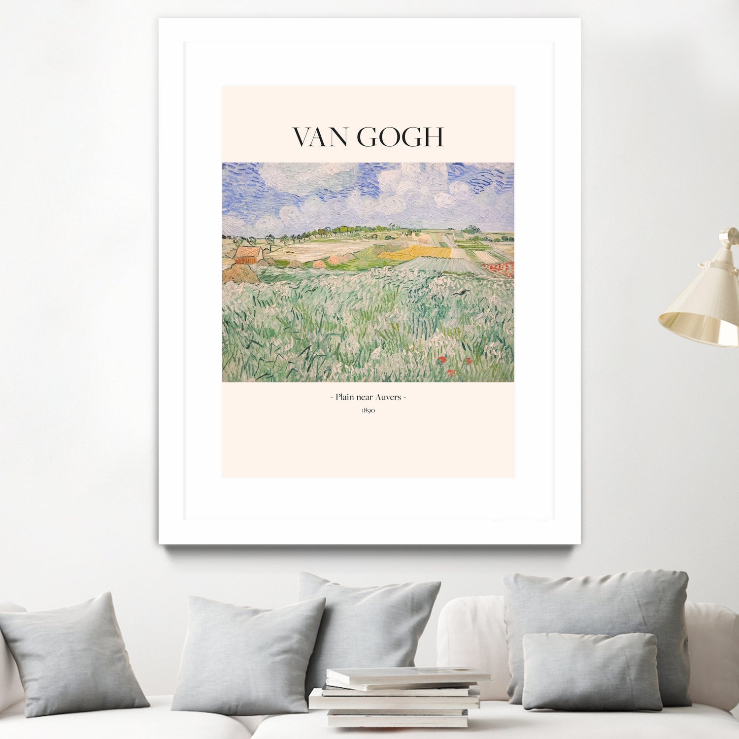 Plain Near Auvers by Vincent Van Gogh on GIANT ART - landscape text