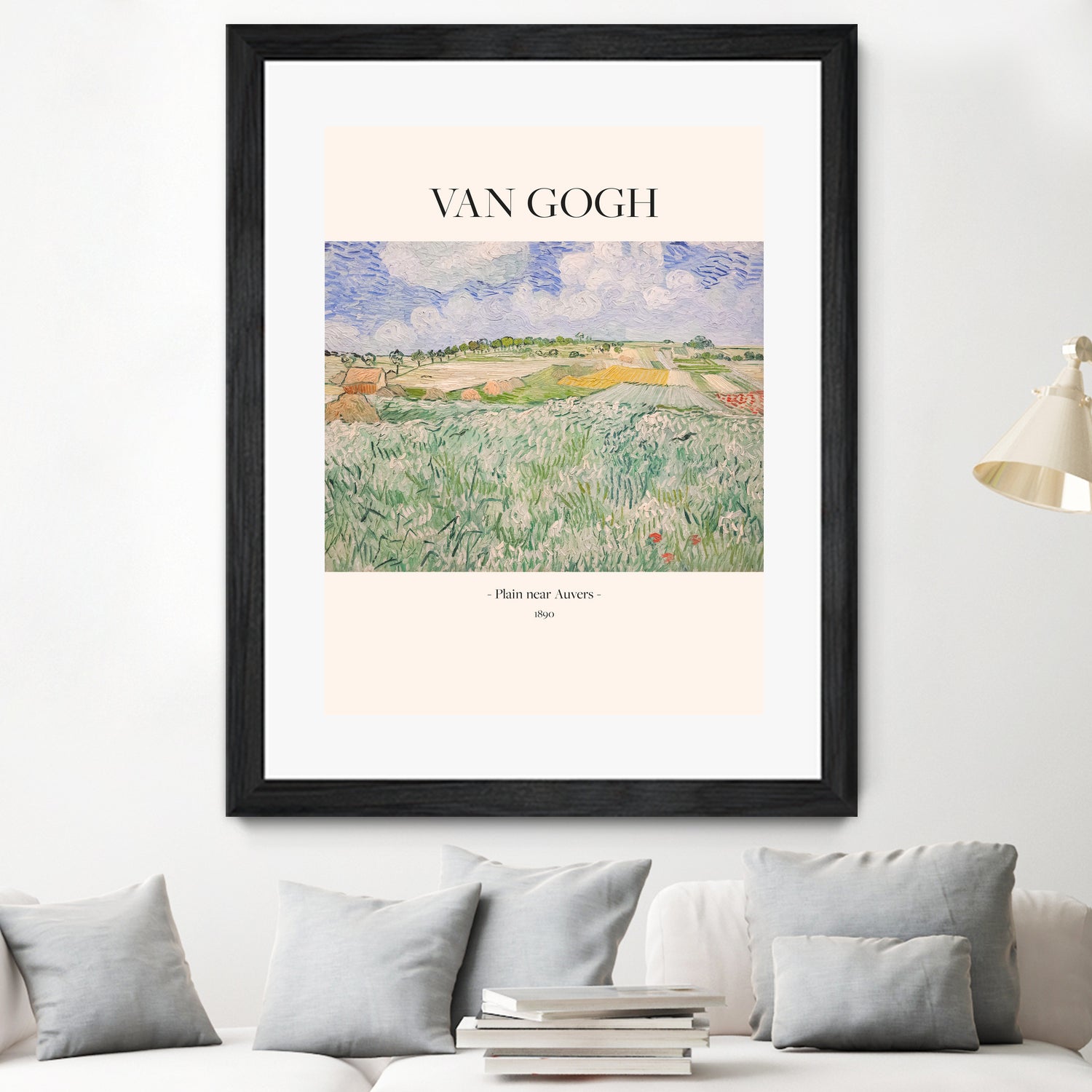 Plain Near Auvers by Vincent Van Gogh on GIANT ART - landscape text