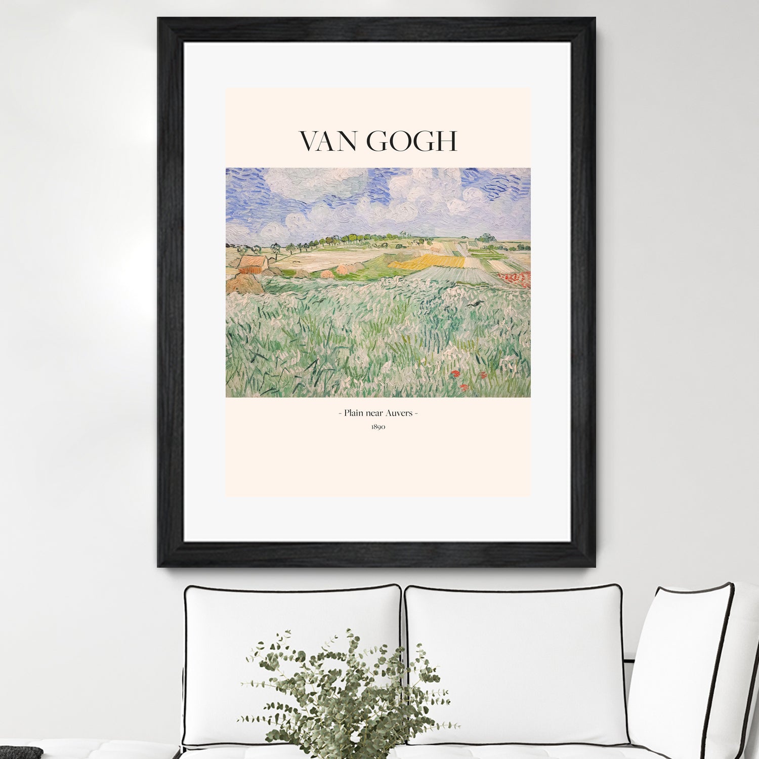 Plain Near Auvers by Vincent Van Gogh on GIANT ART - landscape text