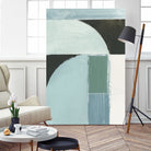 Abstract Blue Shapes No1 Print by cartissi on GIANT ART - abstract painting