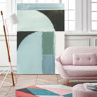 Abstract Blue Shapes No1 Print by cartissi on GIANT ART - abstract painting