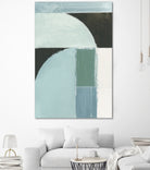 Abstract Blue Shapes No1 Print by cartissi on GIANT ART - abstract painting