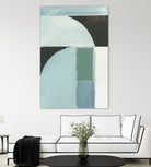 Abstract Blue Shapes No1 Print by cartissi on GIANT ART - abstract painting