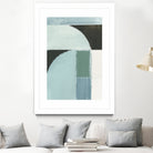 Abstract Blue Shapes No1 Print by cartissi on GIANT ART - abstract painting