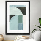 Abstract Blue Shapes No1 Print by cartissi on GIANT ART - abstract painting