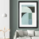 Abstract Blue Shapes No1 Print by cartissi on GIANT ART - abstract painting