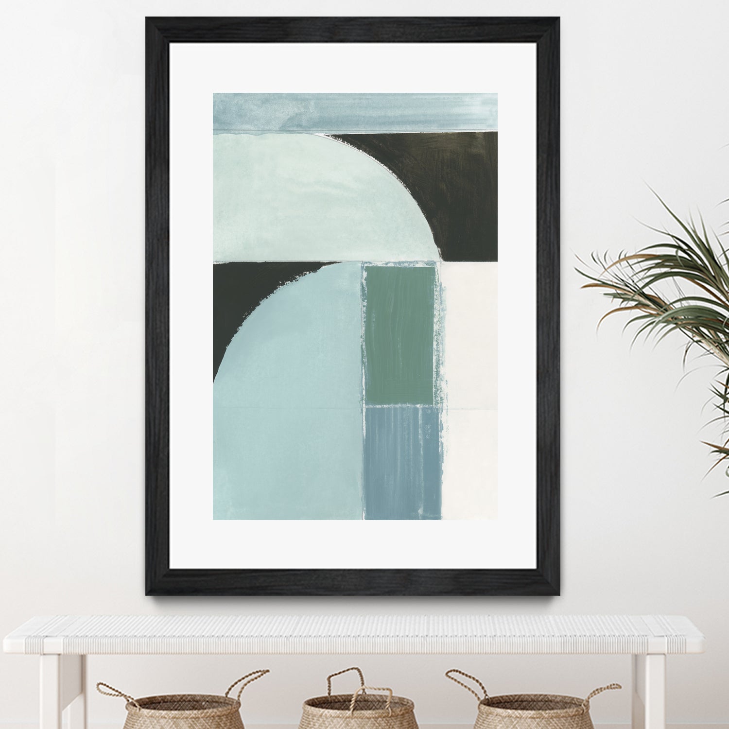 Abstract Blue Shapes No1 Print by cartissi on GIANT ART - abstract painting