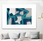 Metric Blue Abstract Art Print by cartissi on GIANT ART - abstract painting