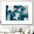 Metric Blue Abstract Art Print by cartissi on GIANT ART - abstract painting