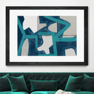 Metric Blue Abstract Art Print by cartissi on GIANT ART - abstract painting