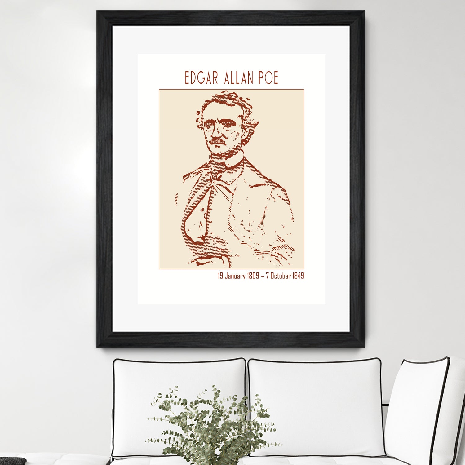 Vintage Poe Portrait by Doa Project on GIANT ART - 3000 illustration