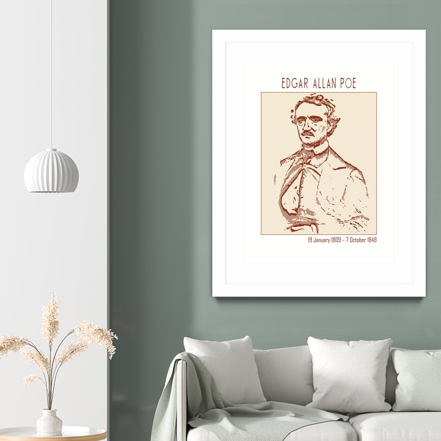 Vintage Poe Portrait by Doa Project on GIANT ART - 3000 illustration