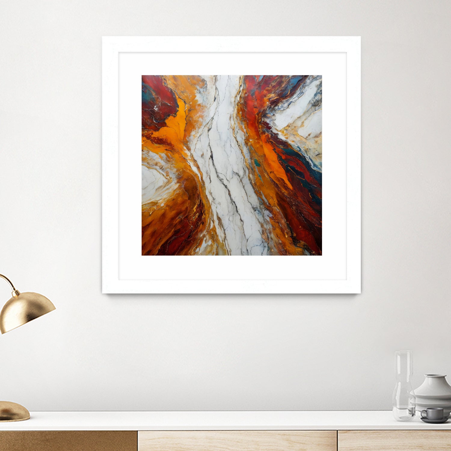Fiery Orange And Red Hues by Alpenglow Workshop on GIANT ART - abstract abstract art