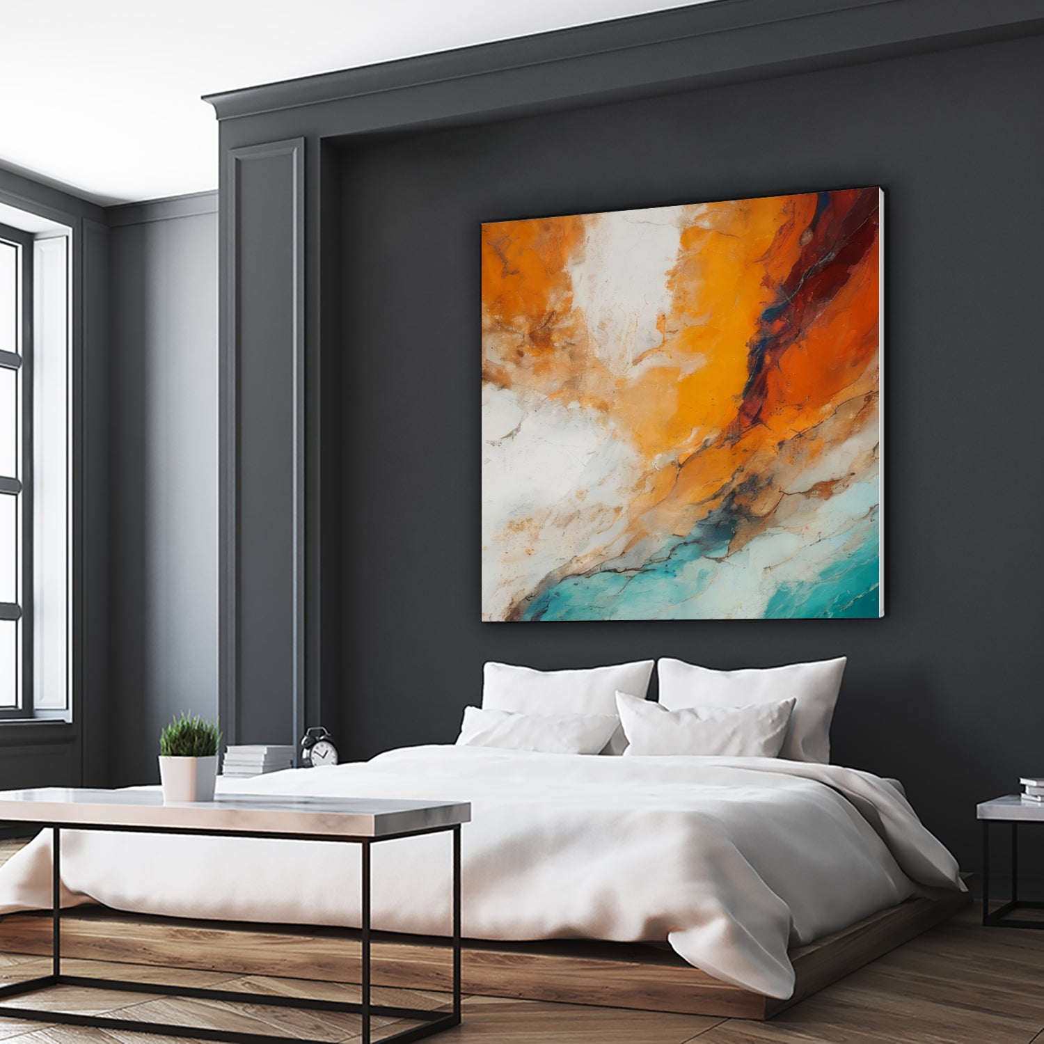 Fiery Horizon Burst by Alpenglow Workshop on GIANT ART - abstract abstract art