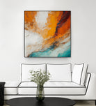 Fiery Horizon Burst by Alpenglow Workshop on GIANT ART - abstract abstract art