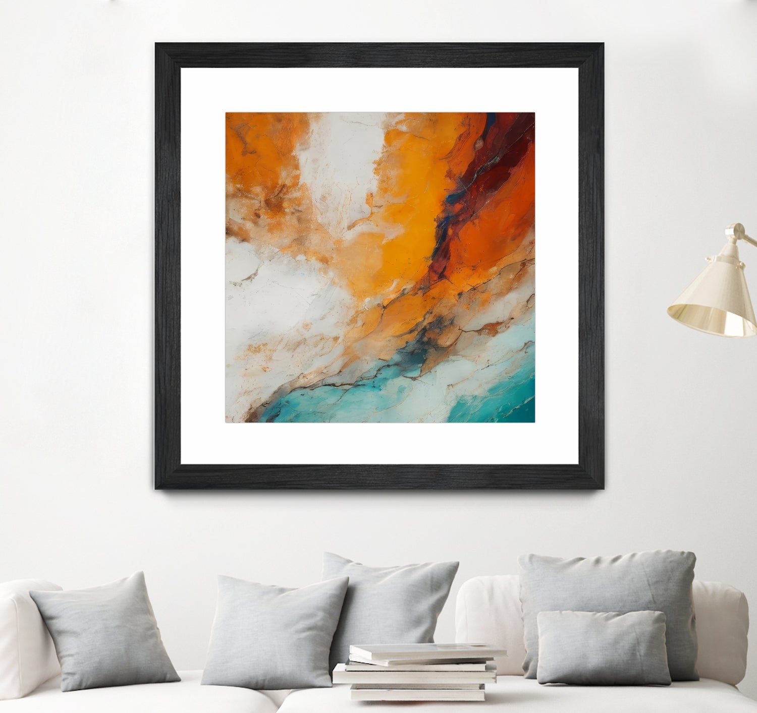 Fiery Horizon Burst by Alpenglow Workshop on GIANT ART - abstract abstract art