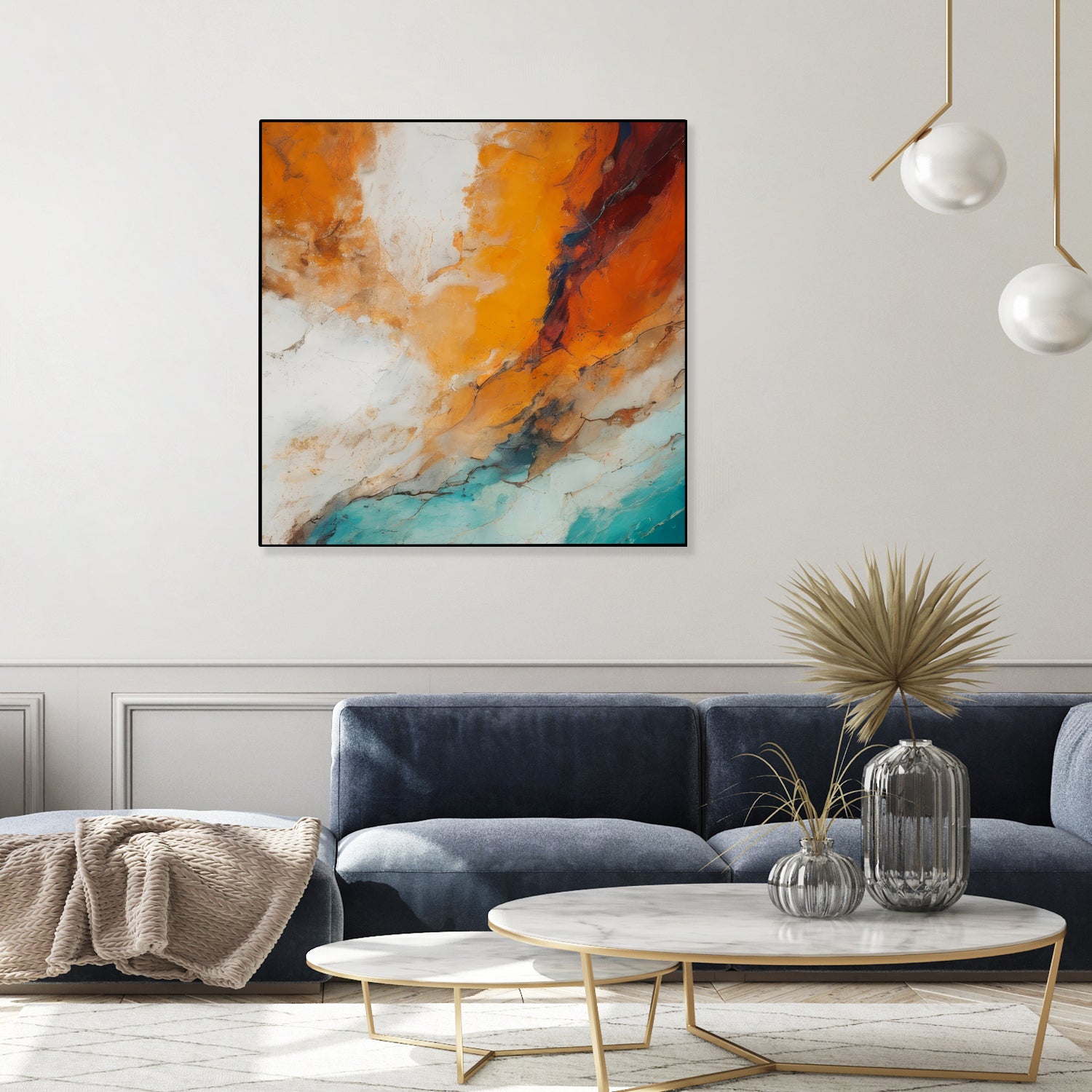 Fiery Horizon Burst by Alpenglow Workshop on GIANT ART - abstract abstract art