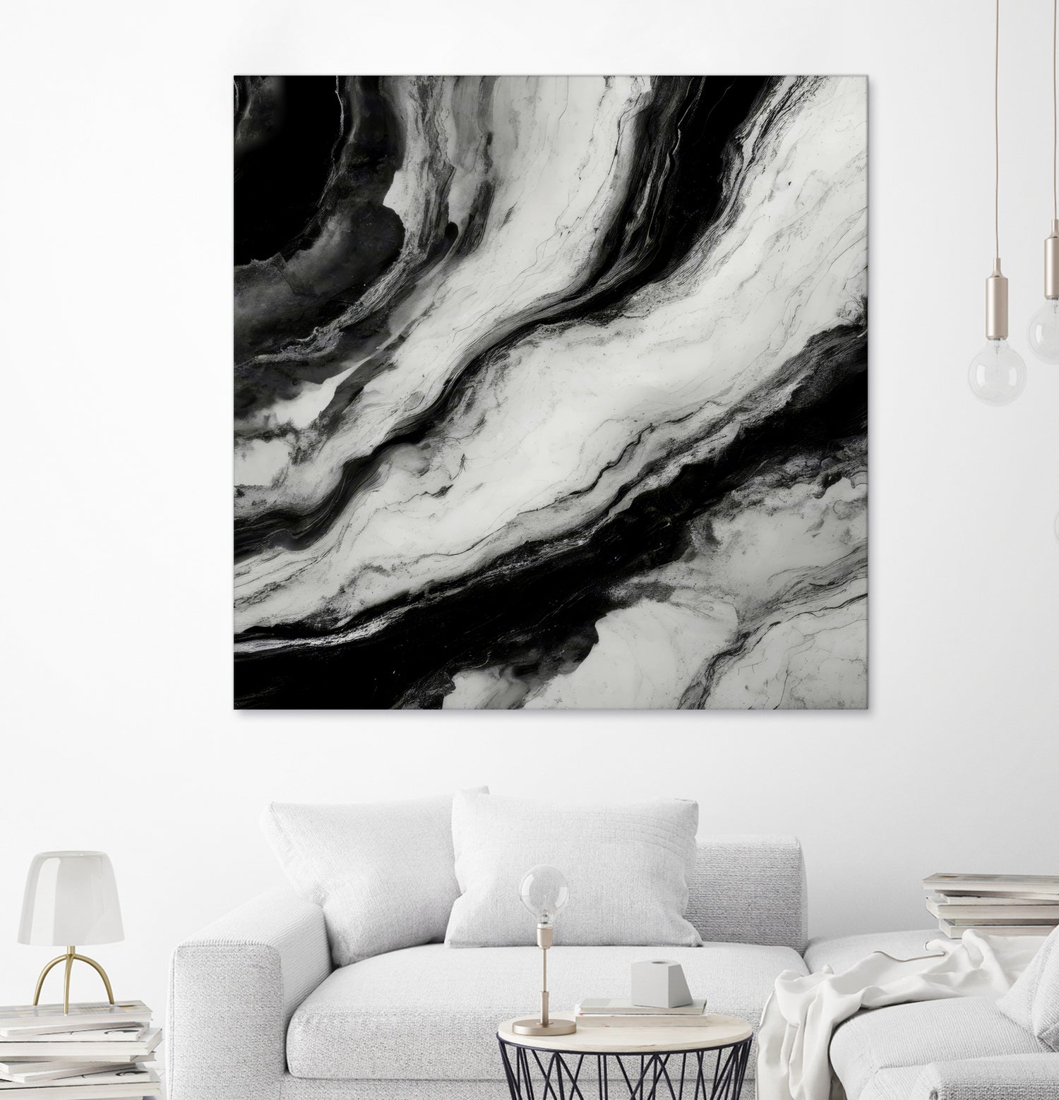 Monochrome Waves by Alpenglow Workshop on GIANT ART - 12000 illustration