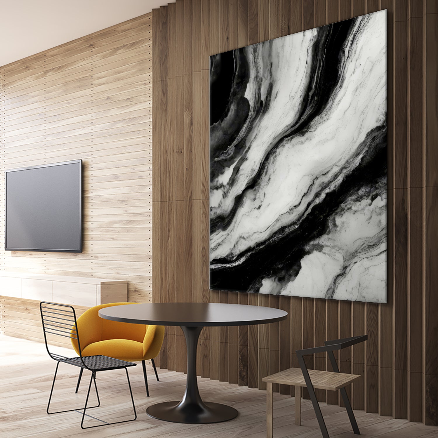 Monochrome Waves by Alpenglow Workshop on GIANT ART - 12000 illustration