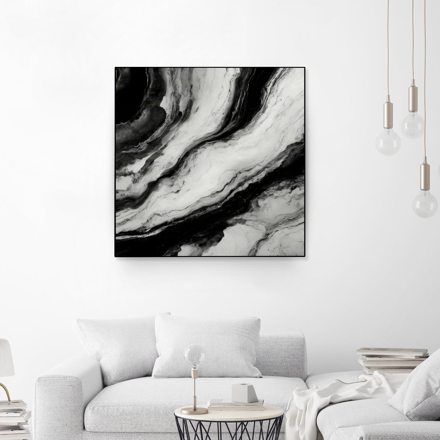 Monochrome Waves by Alpenglow Workshop on GIANT ART - 12000 illustration