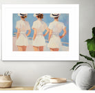 Retro Three Sailors by Melloi Art Prints on GIANT ART - woman paintings woman