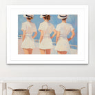Retro Three Sailors by Melloi Art Prints on GIANT ART - woman paintings woman