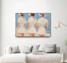 Retro Three Sailors by Melloi Art Prints on GIANT ART - woman paintings woman