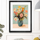Colorful Flowers in Vase by Melloi Art Prints on GIANT ART - flowers and plants colorful