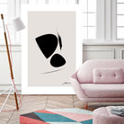 Black Abstract X by Oju Design on GIANT ART - abstract drawing