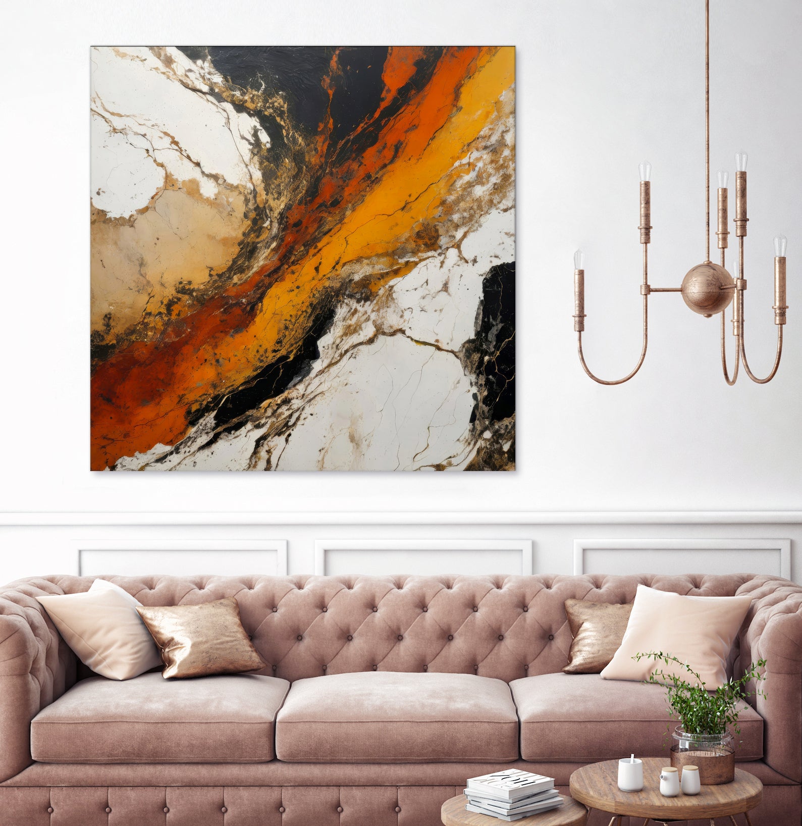 Fiery Marble Flow by Alpenglow Workshop on GIANT ART - abstract art abstract abstract art