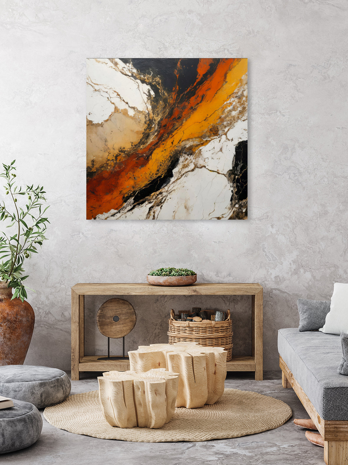 Fiery Marble Flow by Alpenglow Workshop on GIANT ART - abstract art abstract abstract art