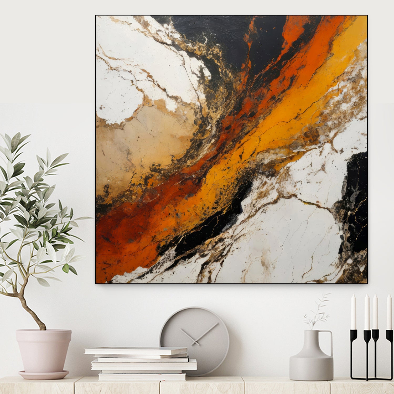 Fiery Marble Flow by Alpenglow Workshop on GIANT ART - abstract art abstract abstract art