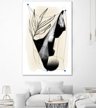 Which Came First by Jilli Darling  on GIANT ART - abstract abstract, bold, white, grey, gray, calm, painting, print,  wallart,  wall art,  energetic, colourful, graphic print, illustration, soft, brush strokes, cute, prints, home decor, beige, black, drawing
